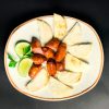 Chorizos con arepa